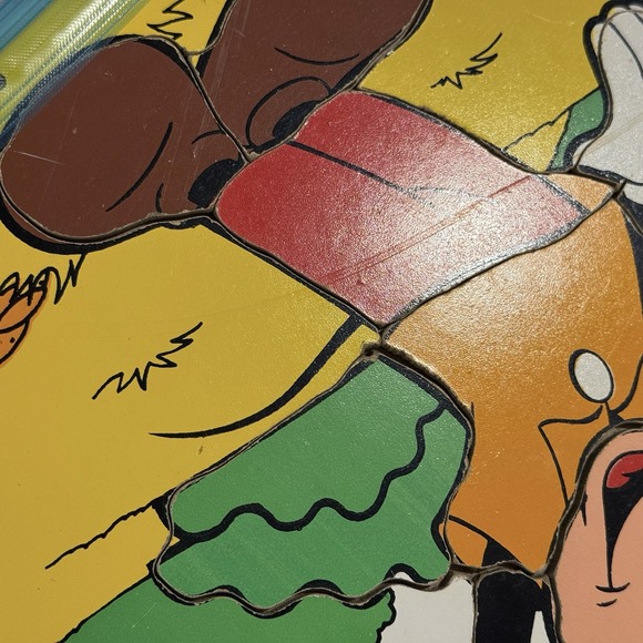 Vintage Walt Disney WOOD Puzzle PLAYSKOOL Mickey Mouse 190-05 8 pieces 9x12" T17 - Picture 10 of 12